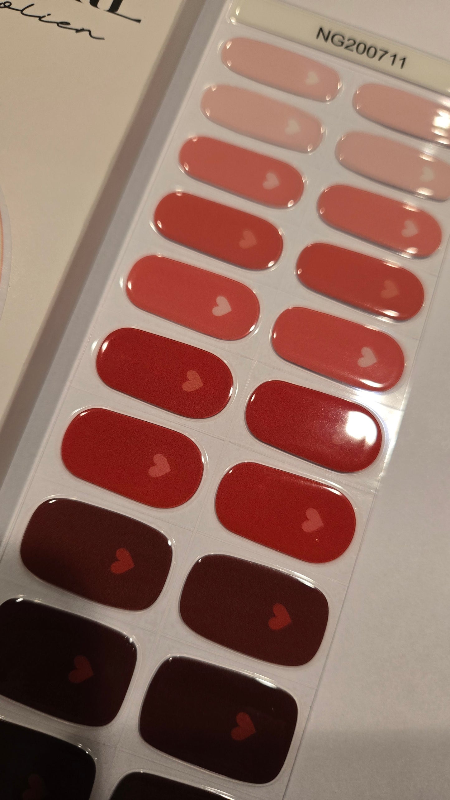 UV Gel Folien NG - Multicolor Heart NG200711