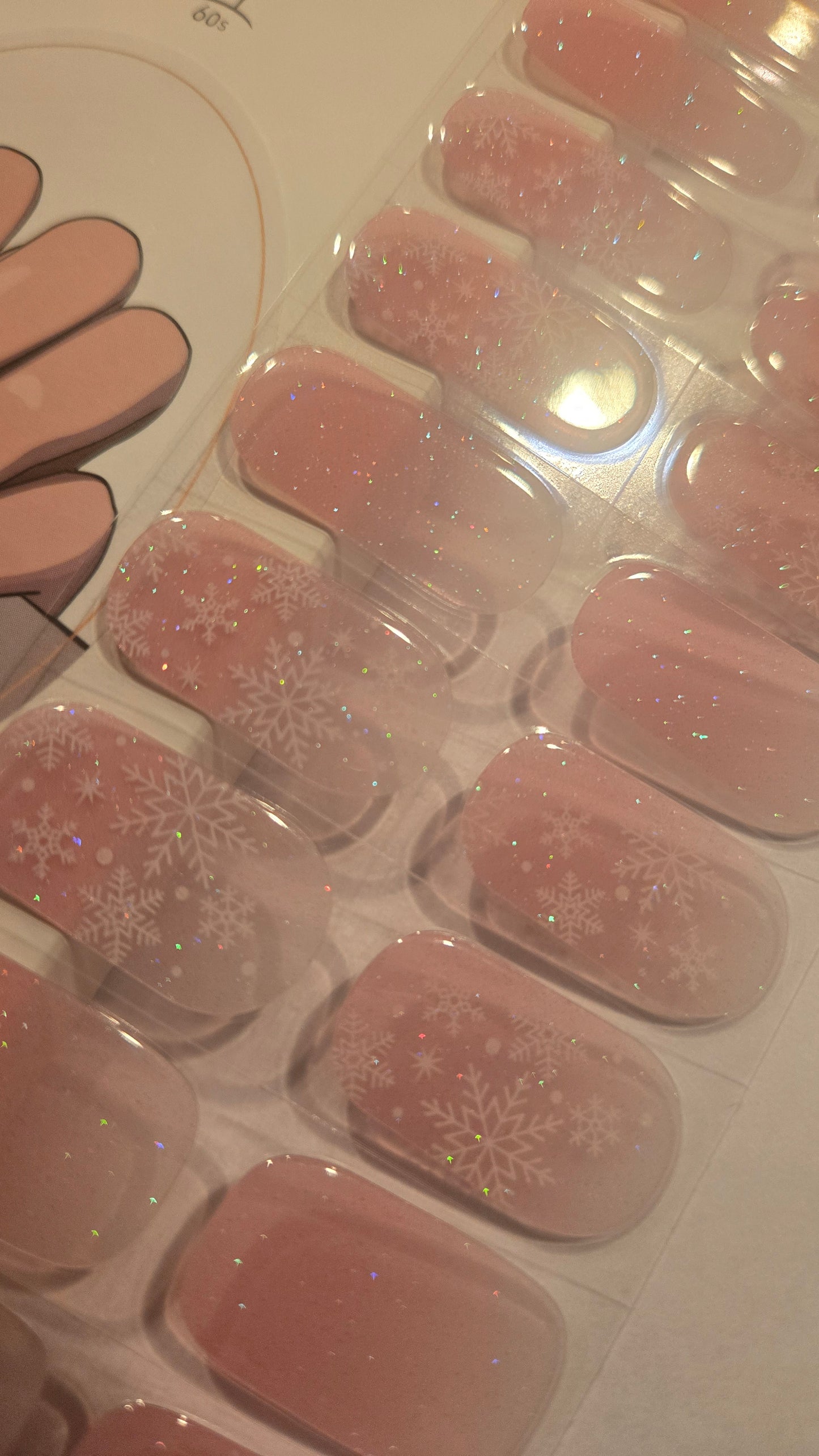 UV Gel Folien NG - Pink Boomer Snowflakes NG200591