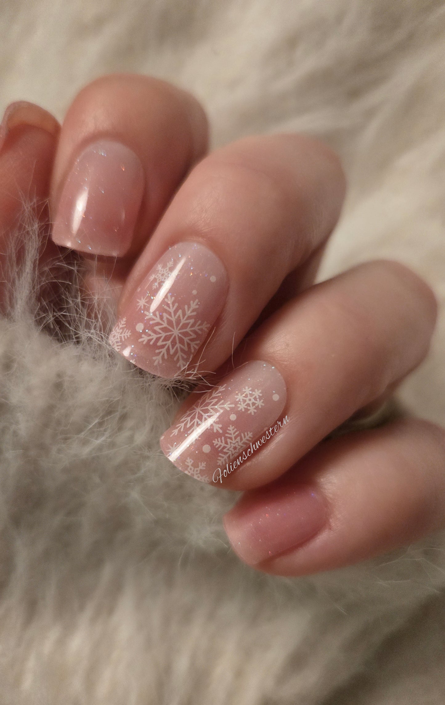 UV Gel Folien NG - Pink Boomer Snowflakes NG200591