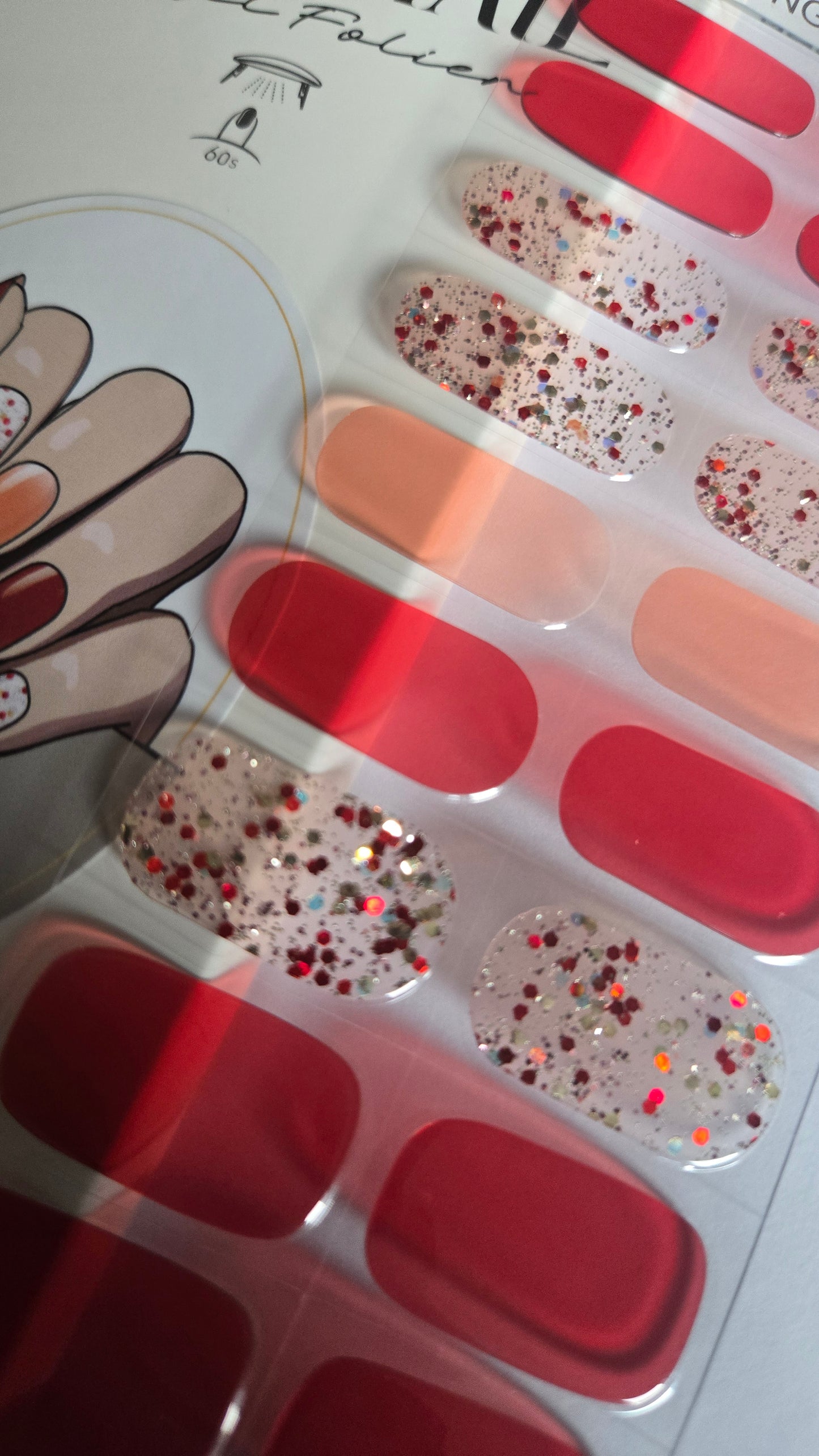 UV Gel Folien NG - Red Confetti - NG200717