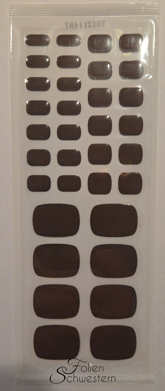 Fußfolien FF42 - Chocolate - UV Free & No Top Coat!