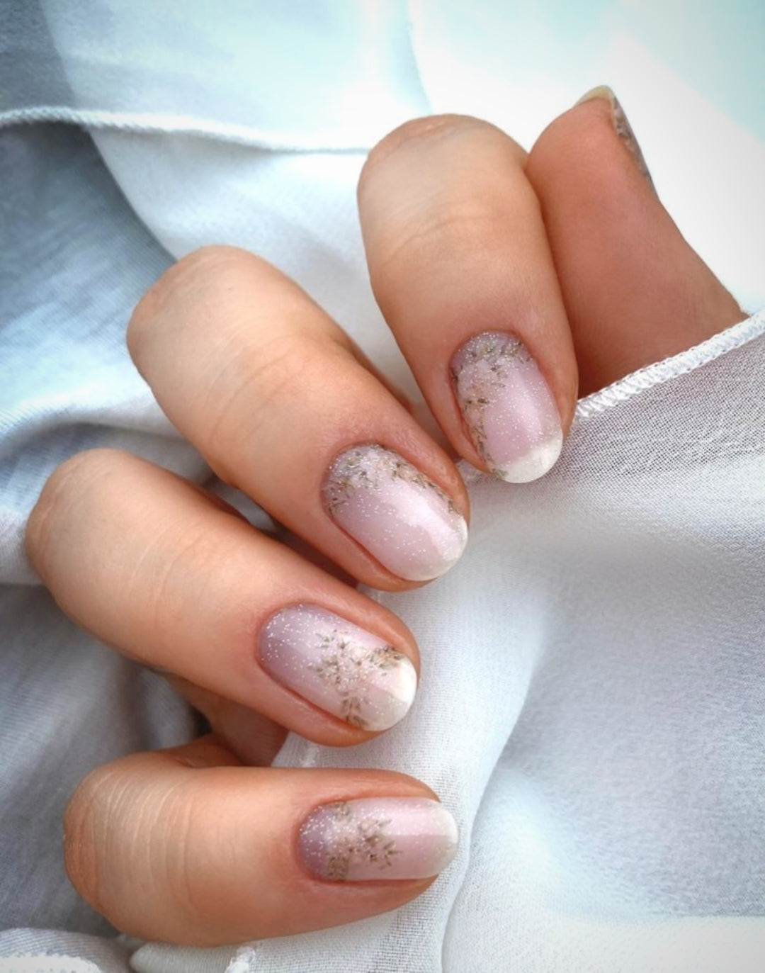 Exclusive - White roses glitter (transparent) S6350 - LIMITED!